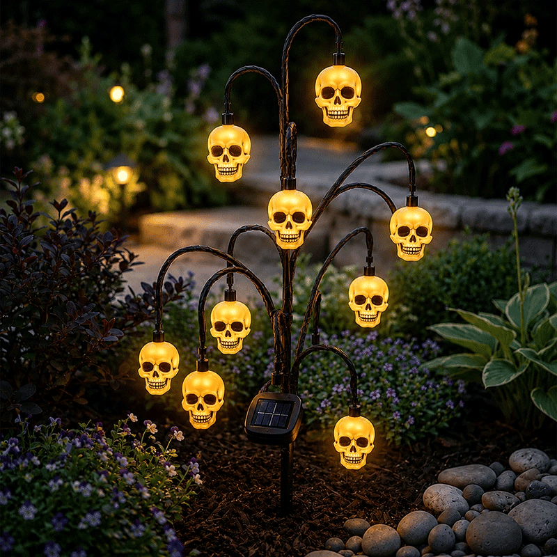 🎃 Halloween Solar Tree Stump Light – Cute Glowing Yard Decor & Pathway Lantern